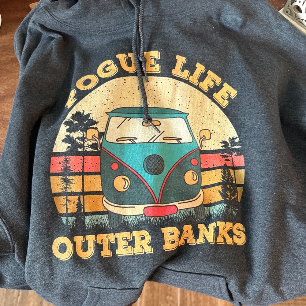 Gildan Charcoal Hoodie with Graphic Print